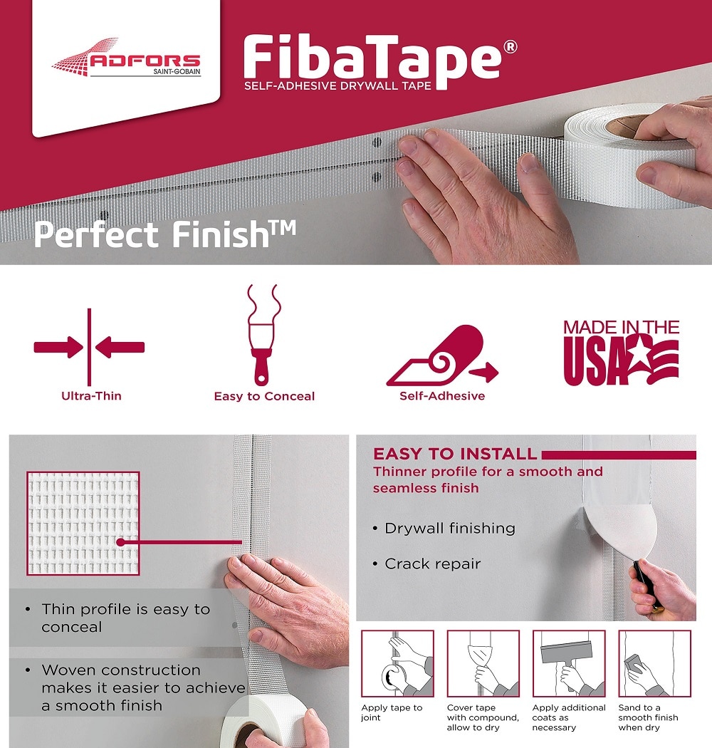 SaintGobain ADFORS Perfect Finish 17/8 in. x 300 ft. SelfAdhesive